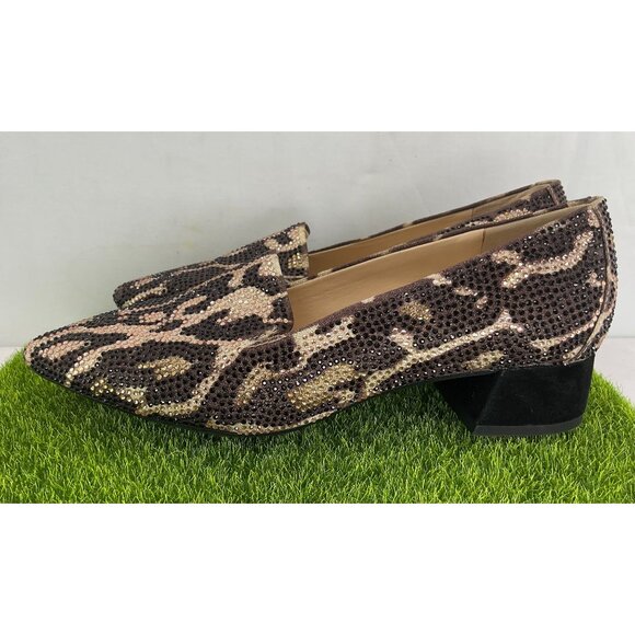 NEW Alex Marie Womens Leopard Print Embellished Loafers Size 5.5 Medium Heel - Picture 7 of 7